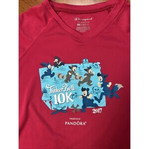 RUN DISNEY Womens 2017 Tinker Bell 10K Lost Boys Runners Tee Athletic Shirt S